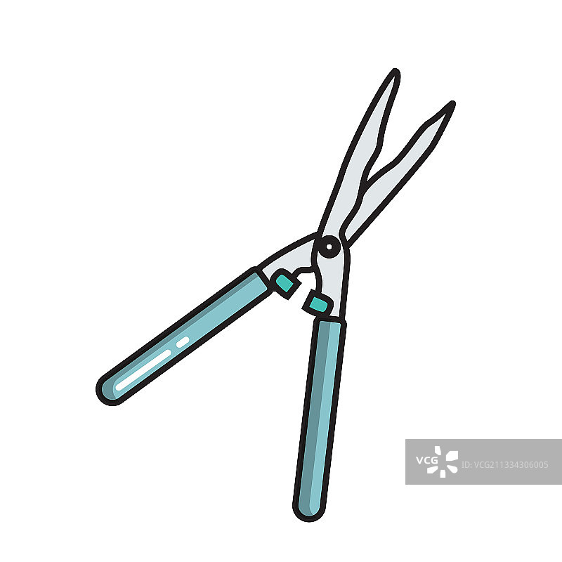 花园剪刀割草机园艺简约图标图片素材