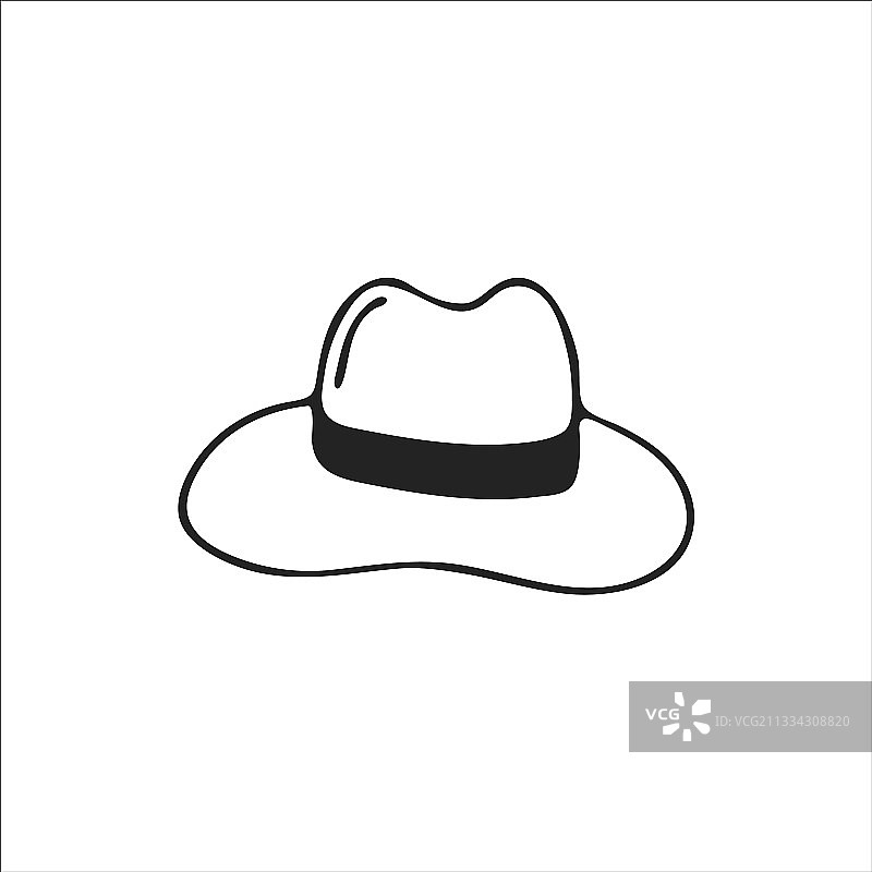 手绘中性帽子单个元素图案图片素材