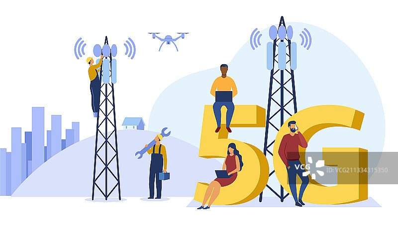 5G技术与通信概念图片素材