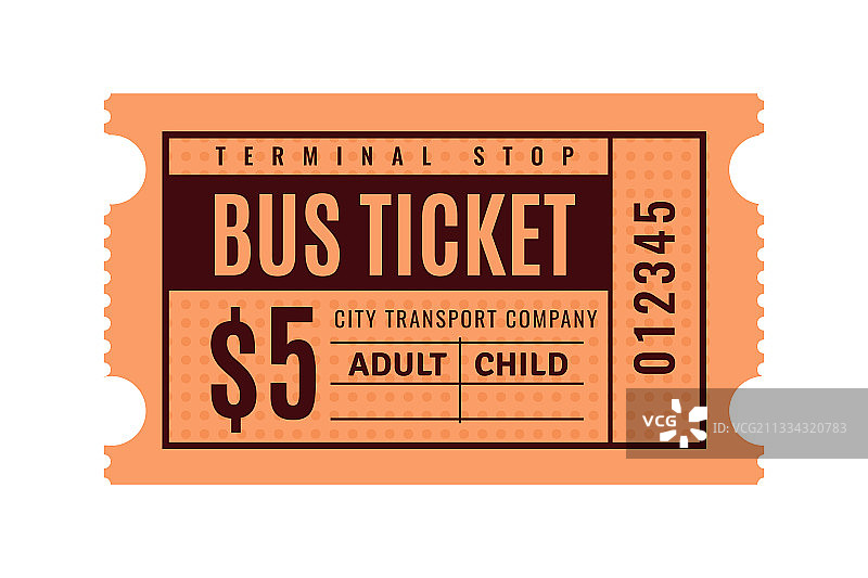 复古公交车票凭证图片素材