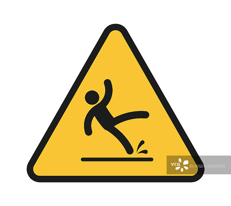 湿滑路面行人摔倒受伤图片素材