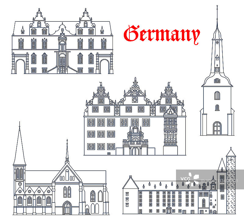 德国地标建筑城市图标图片素材