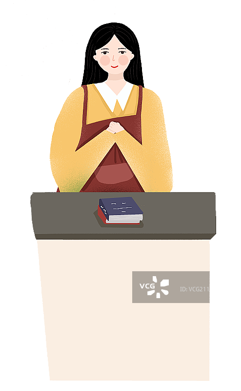 讲台上的女老师图片素材