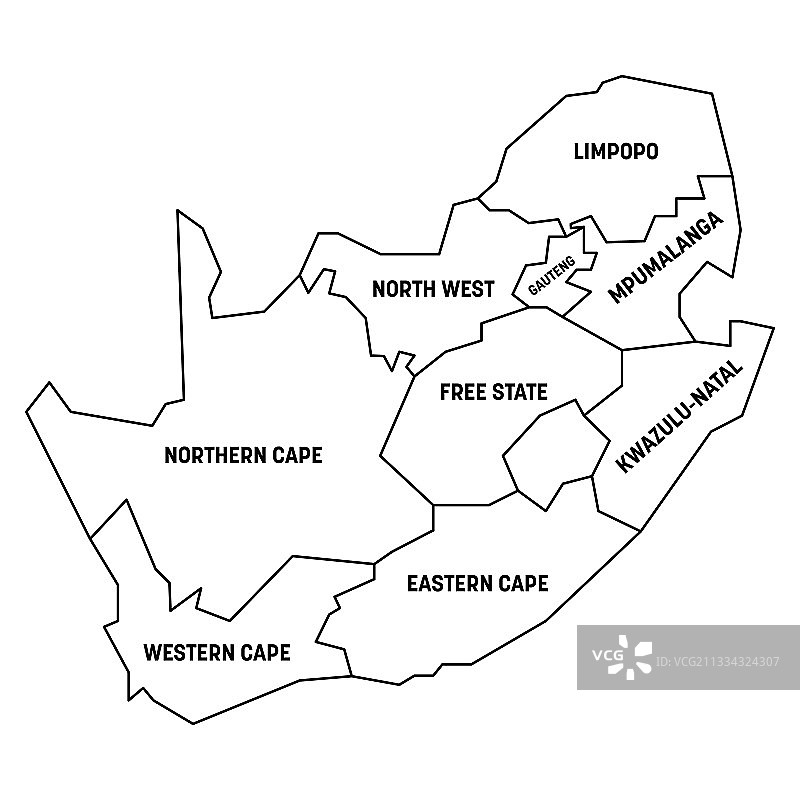 南非地图省份图片素材