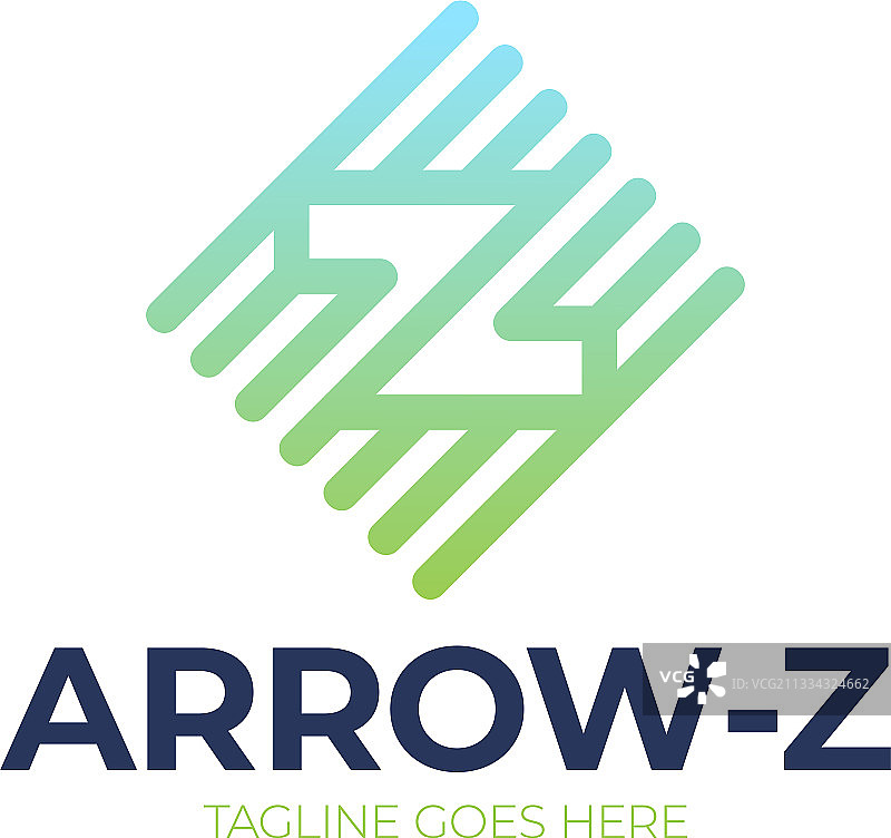 箭头线条Z字母抽象logo图片素材