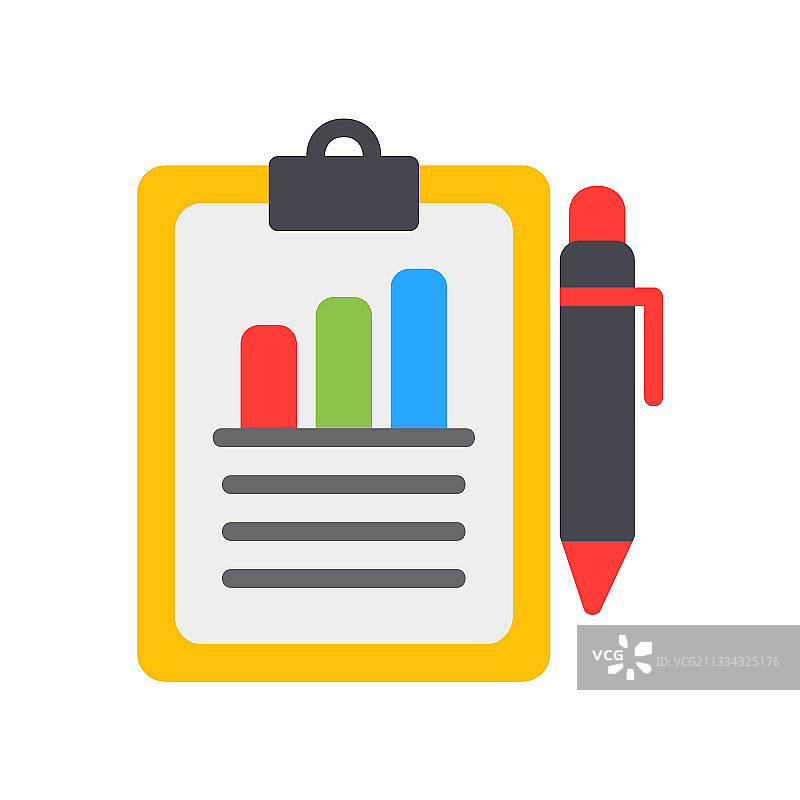 营销类扁平风格报告图标图片素材