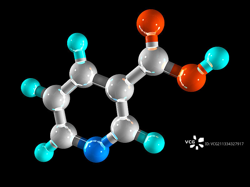 维生素B3分子模型图片素材