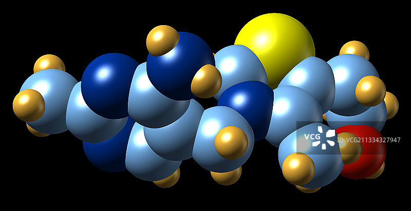 维生素B1分子模型图片素材