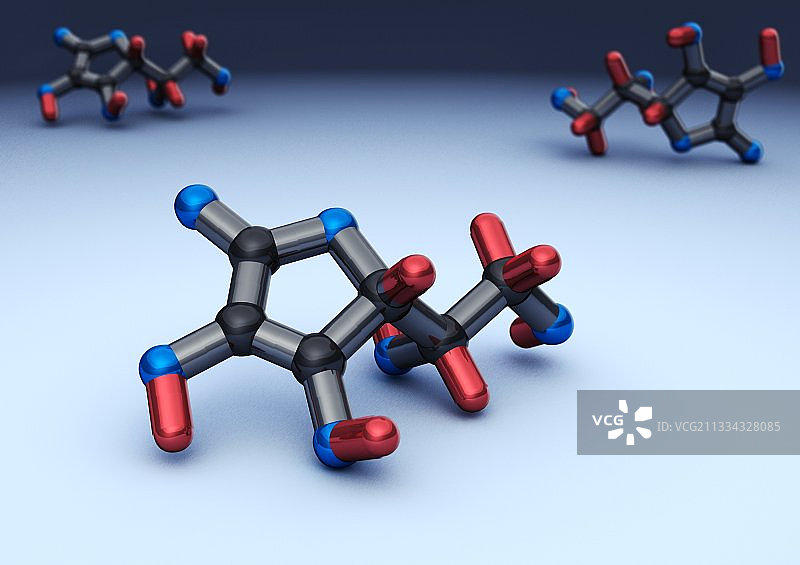 维生素C分子模型图片素材