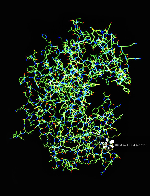 肾素酶的分子结构图片素材