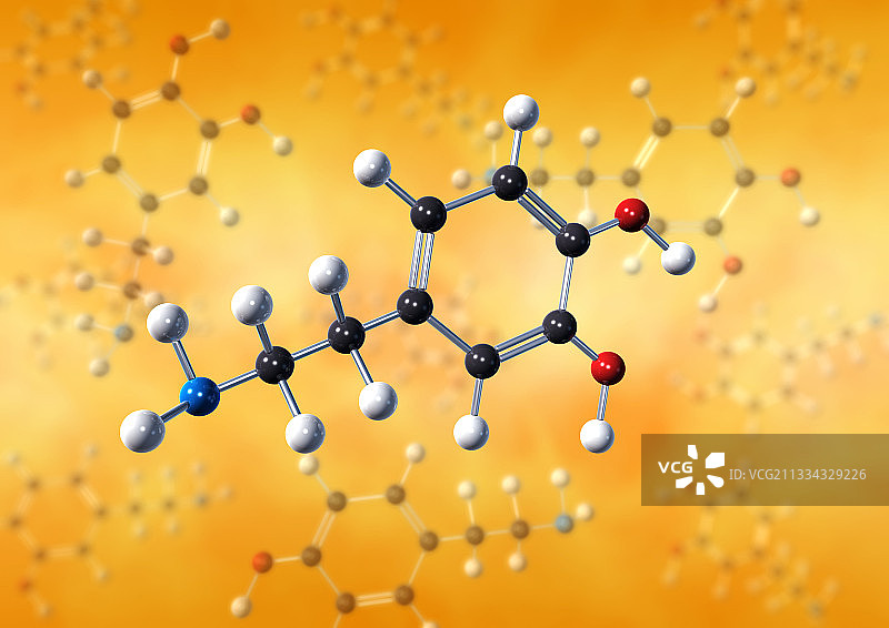 多巴胺神经递质分子图片素材