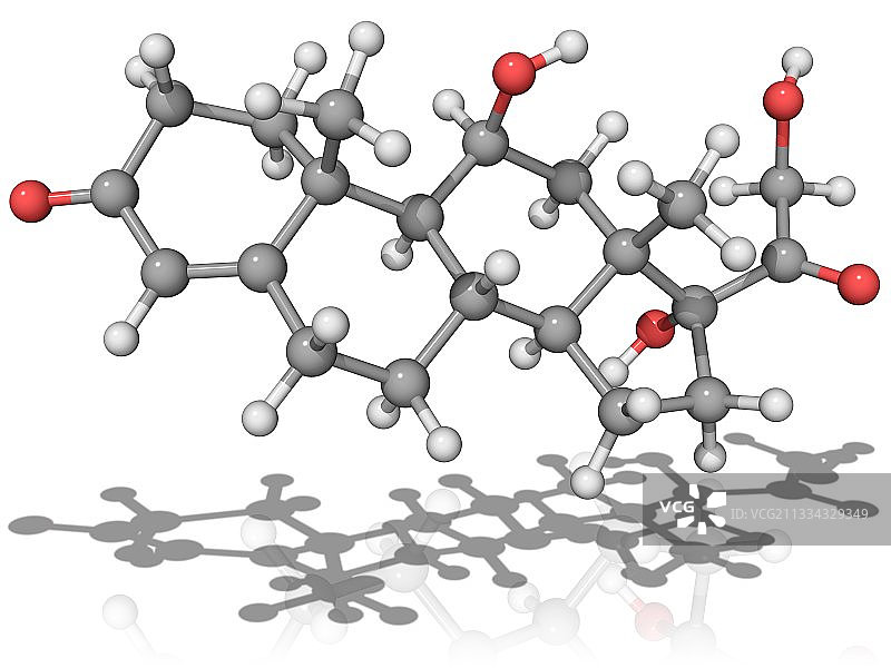 皮质醇激素分子模型图片素材