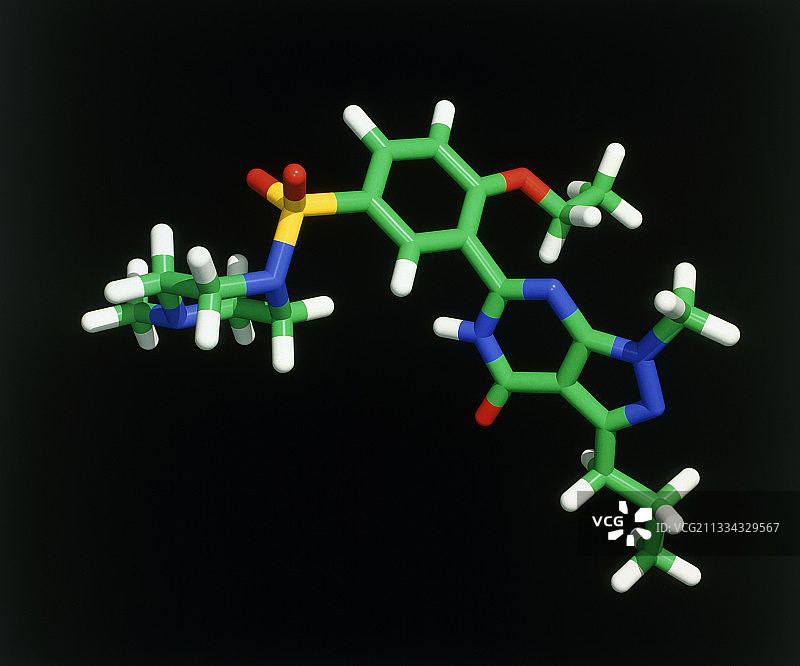 伟哥药物分子图片素材