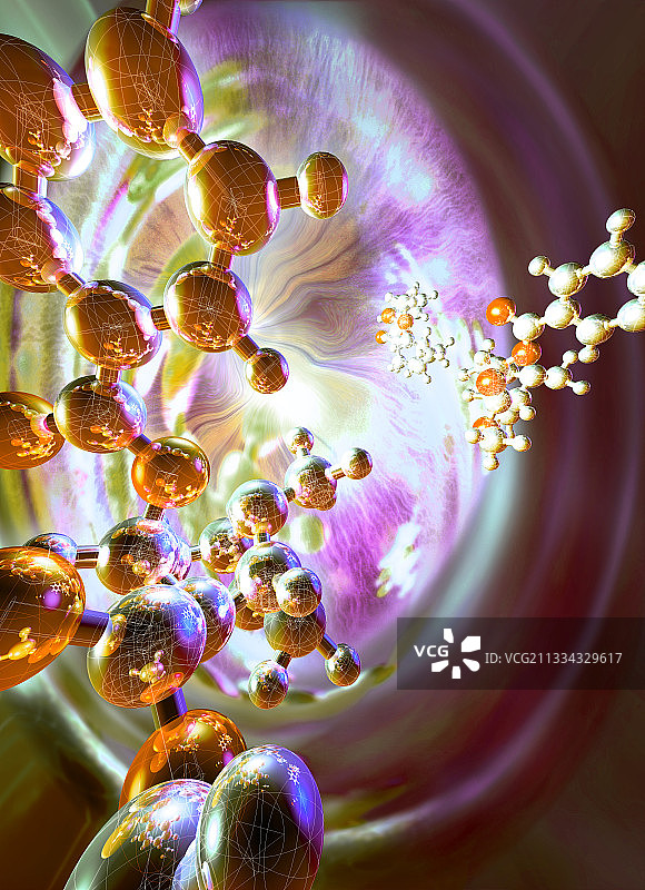 可卡因分子图片素材