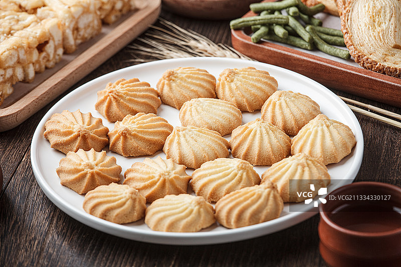 拉花曲奇饼图片素材