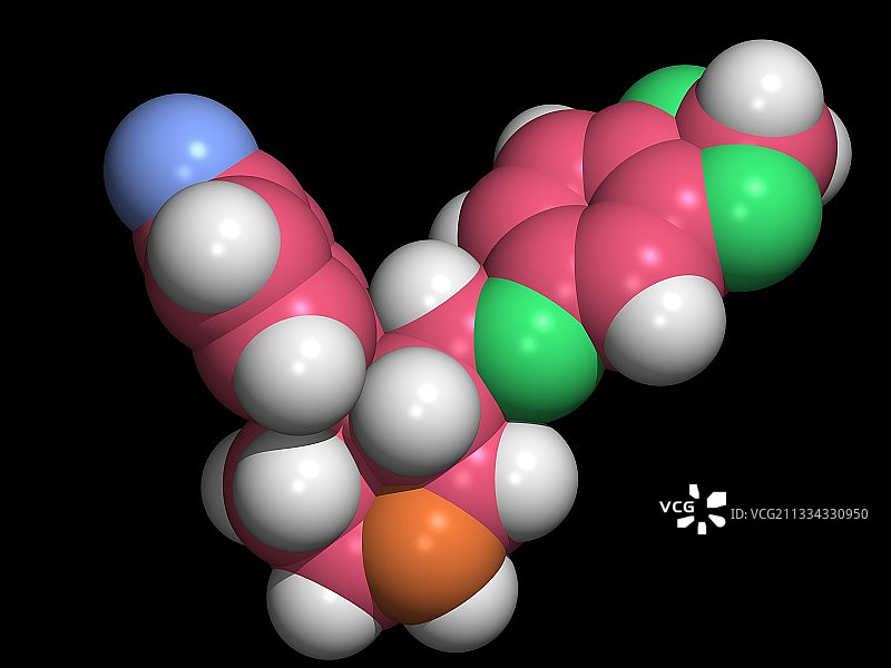 塞乐特（帕罗西汀）分子图片素材
