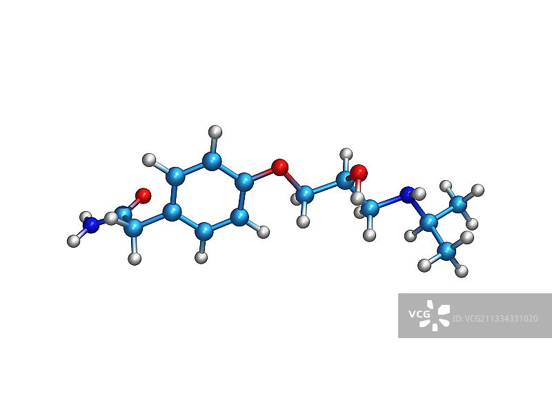 β受体阻滞剂药物分子图片素材