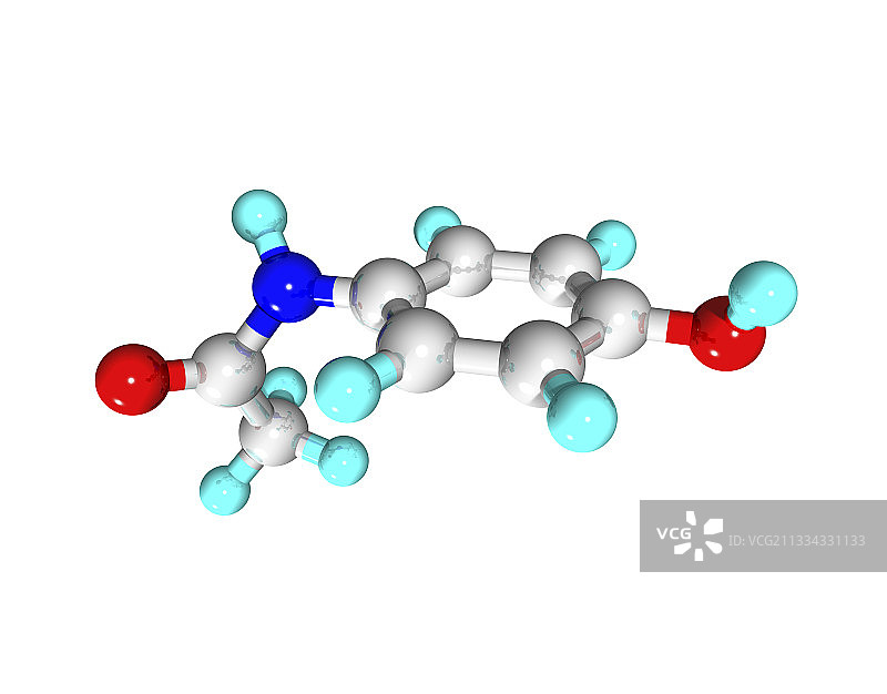 扑热息痛药物分子图片素材