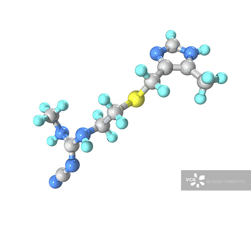 西咪替丁药物分子图片素材