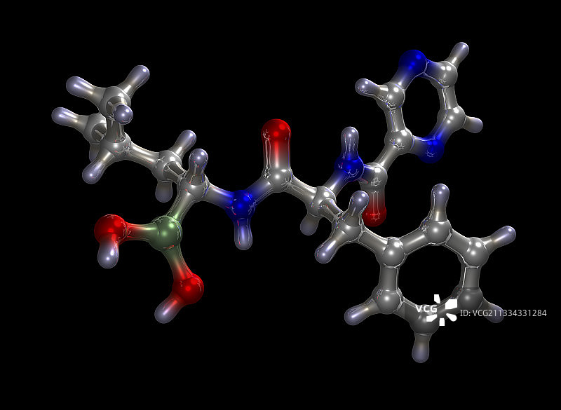 硼替佐米抗癌药物分子图片素材