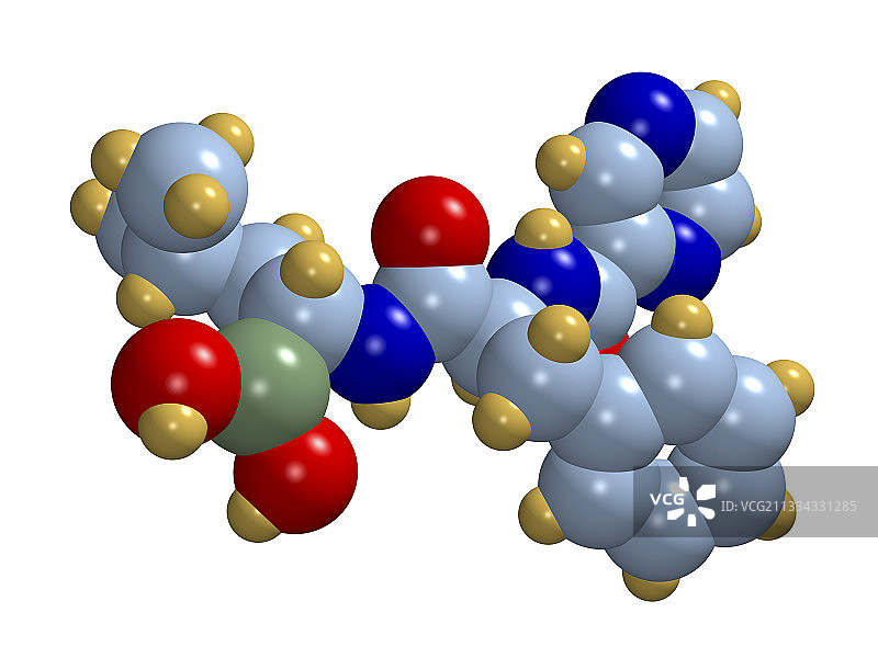 硼替佐米抗癌药物分子图片素材
