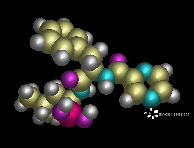 硼替佐米抗癌药物分子图片素材