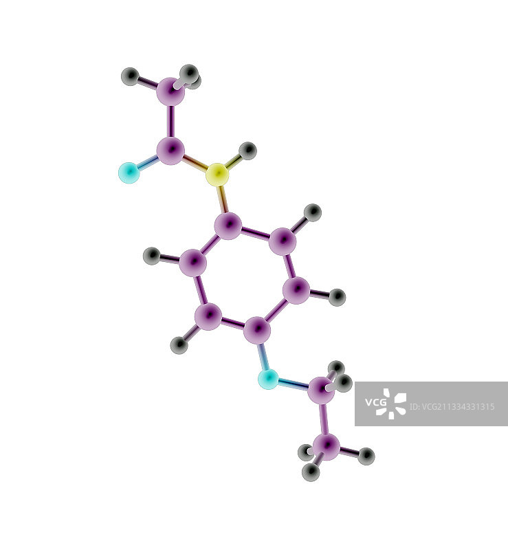 非那西丁止痛药分子图片素材