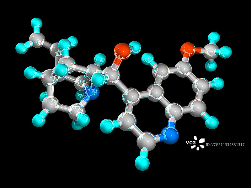 奎宁抗疟药物分子图片素材