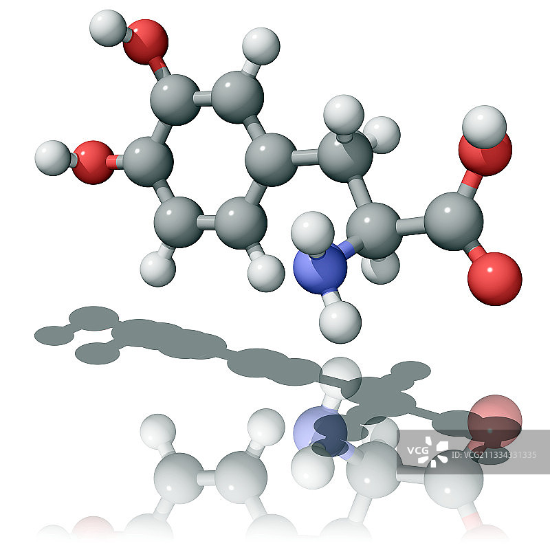 左旋多巴分子图片素材