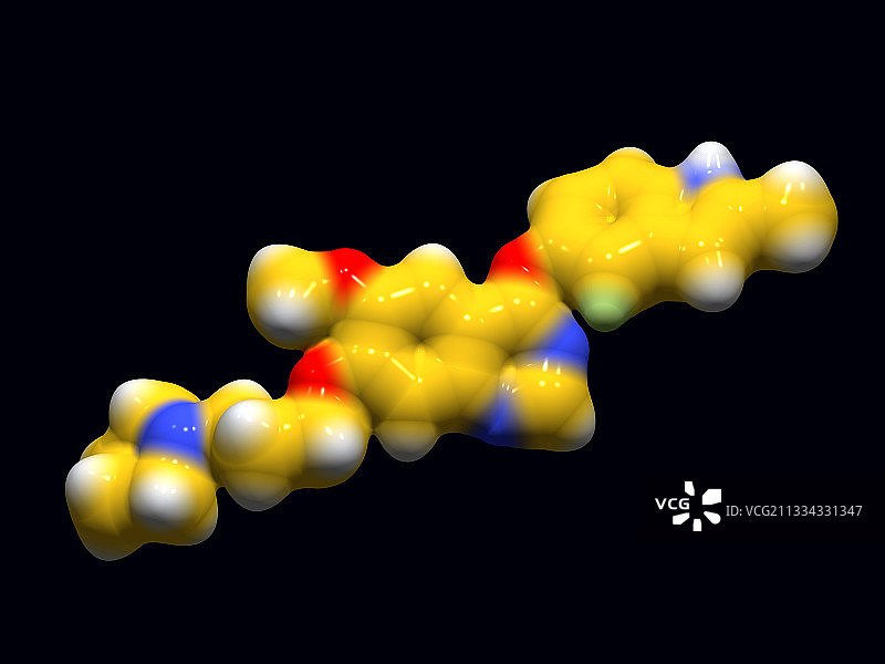 抗癌药物分子AZD2171图片素材
