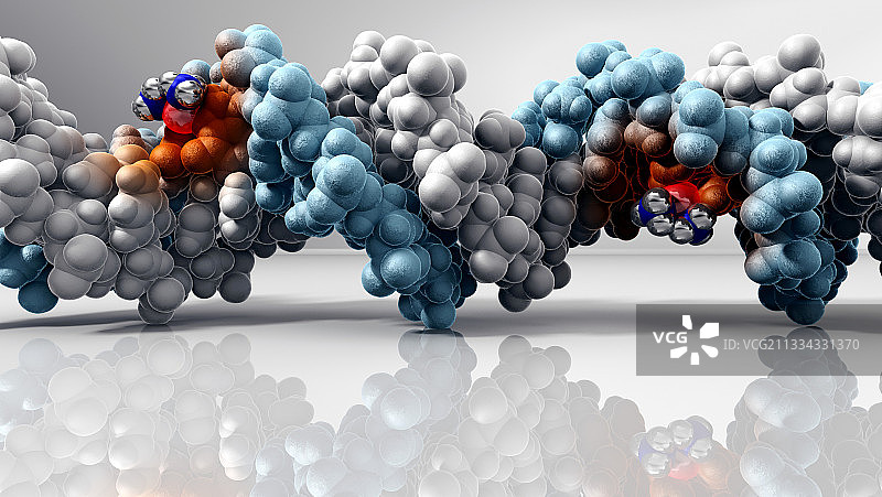 顺铂抗癌药物与DNA分子图片素材