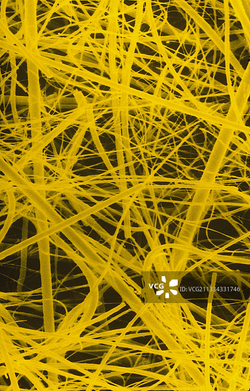 假色玻璃纤维扫描电镜图片素材