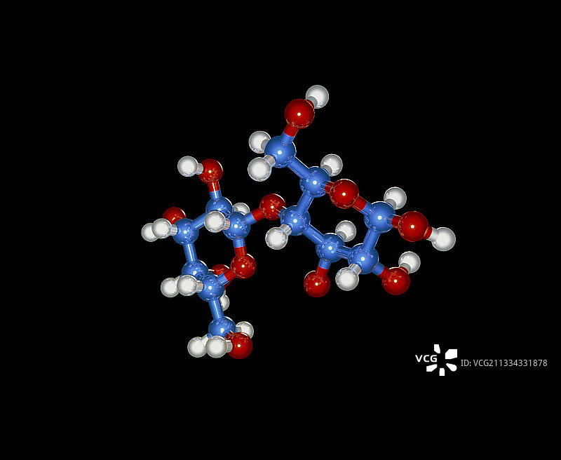 D-乳糖分子模型图片素材