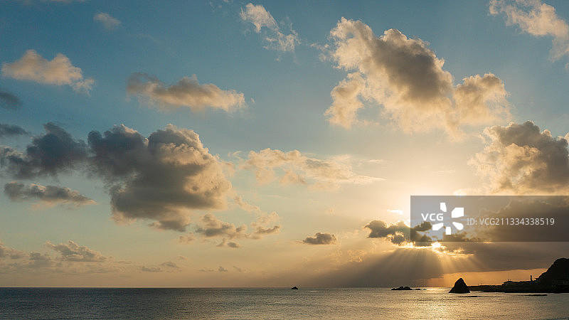 台湾兰屿海岸的日落图片素材