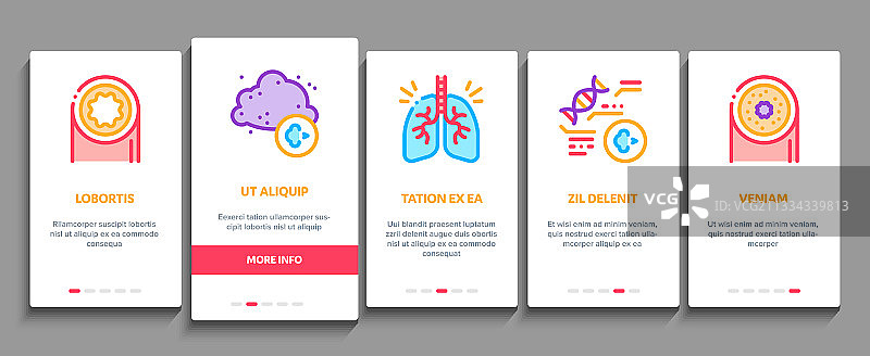 哮喘过敏源介绍元素图标合集图片素材