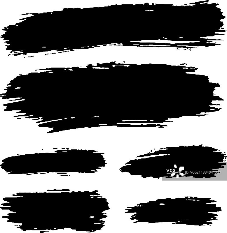 手绘颜料斑点黑色墨水笔刷图片素材