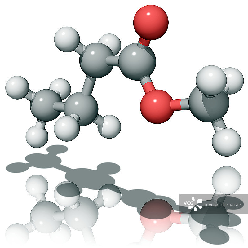 丁酸甲酯、苹果香气分子图片素材