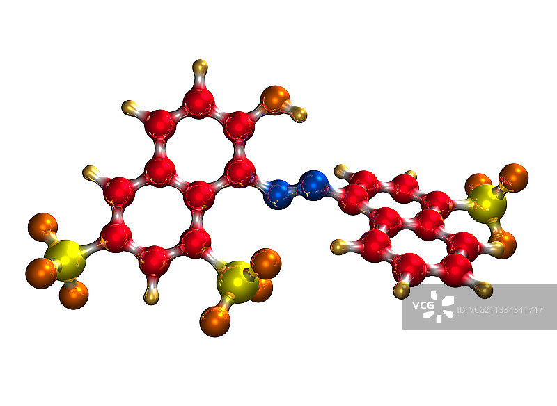 胭脂红食用色素分子图片素材