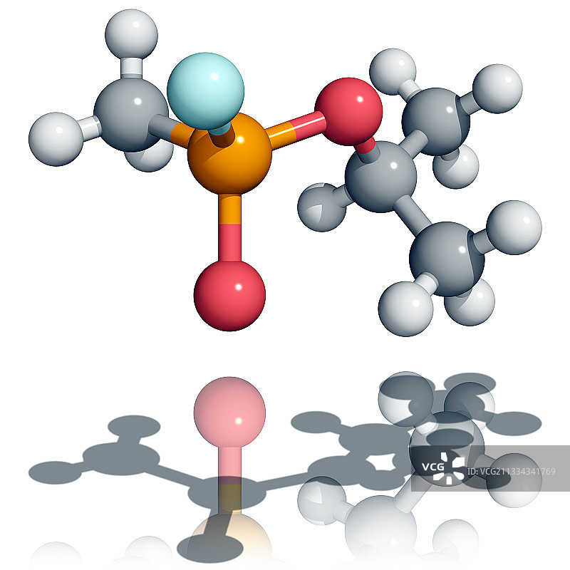 沙林神经毒剂分子图片素材