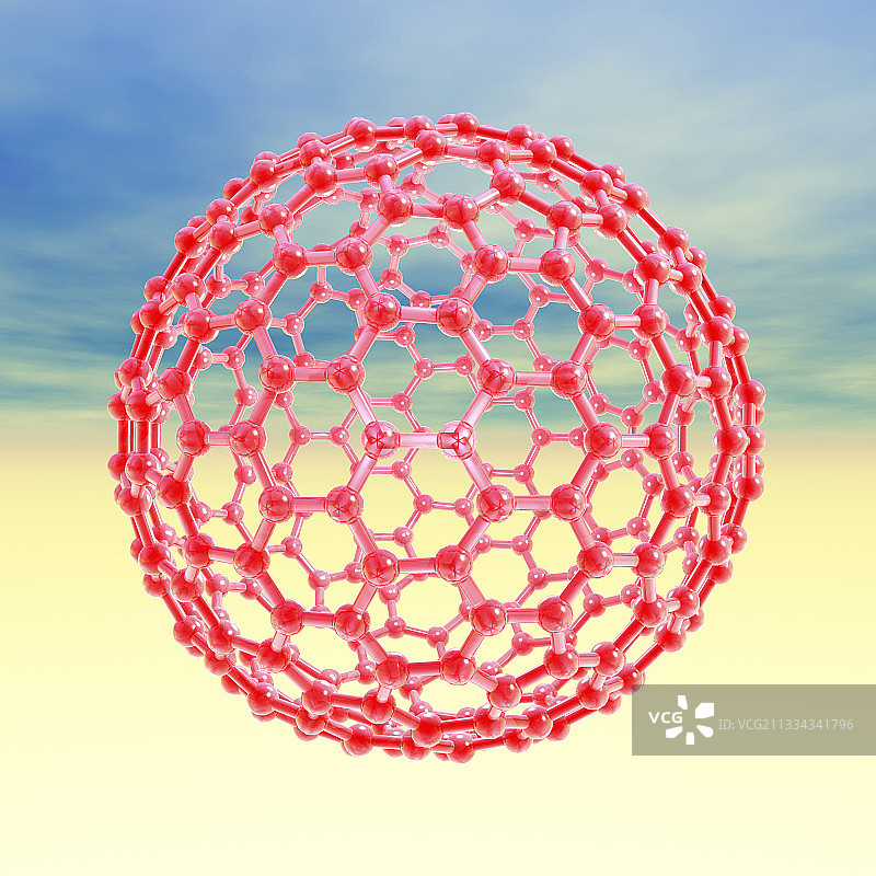 富勒烯分子电脑艺术图图片素材