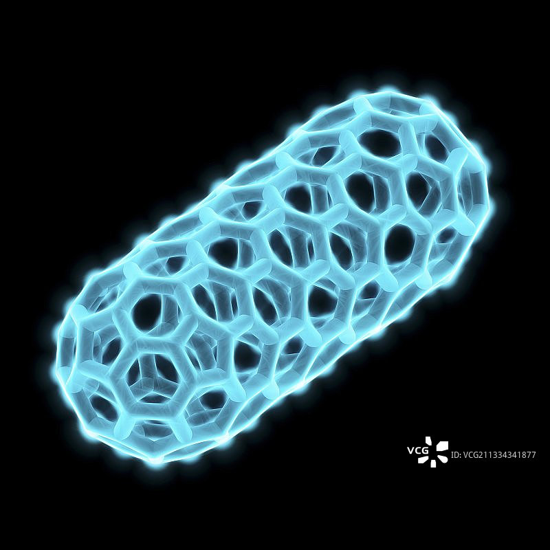 带帽纳米管分子模型图片素材
