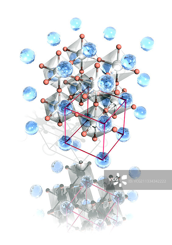 钙钛矿晶体结构图片素材