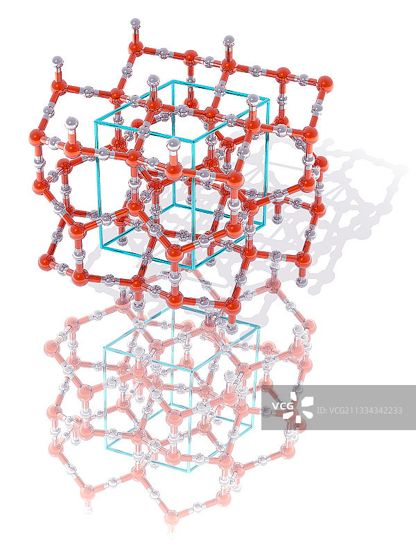 鳞石英晶体结构图片素材