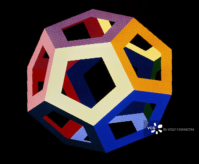 “窗口十二面体”电脑绘图图片素材