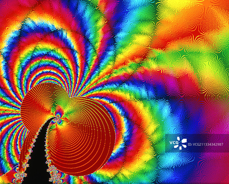 “Flutterby B”，Julia集细节图片素材