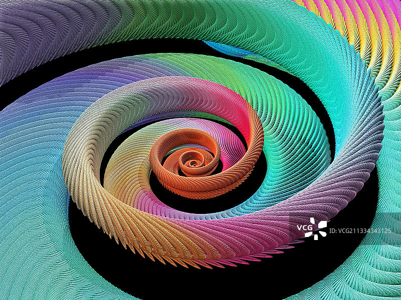 螺旋分形图案图片素材