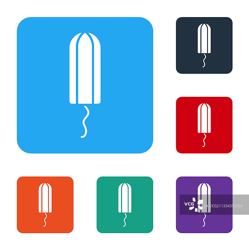 白色月经卫生棉条图标图片素材