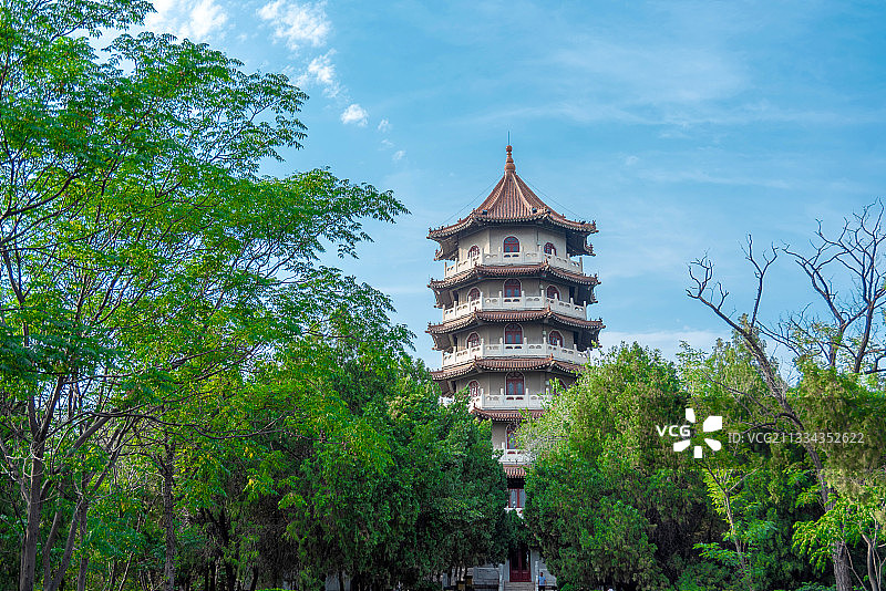 泰安肥城龙山公园龙山塔图片素材