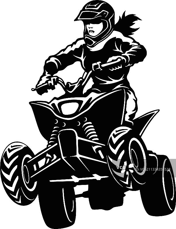 沙滩车和性感的女人-极限越野车图片素材