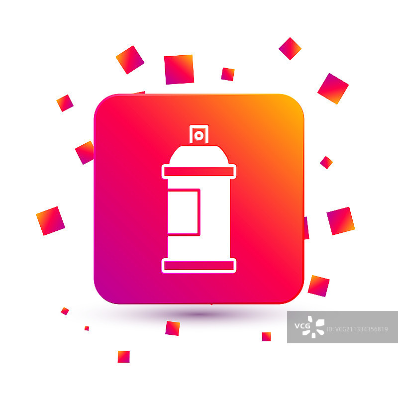 白色油漆喷雾罐图标图片素材